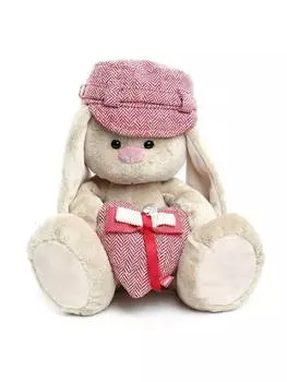 Budi Basa мягкая игрушка Зайка Ми в кепке и с сердцем, SidS-295, 18 см.