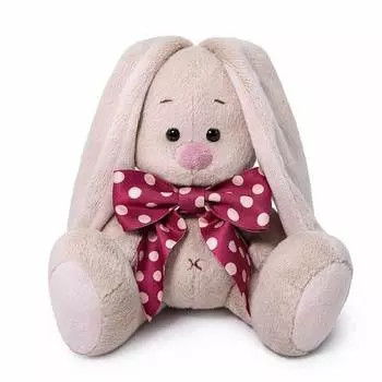 Budi Basa Мягкая игрушка Зайка Ми в бордовом банте, 15 см