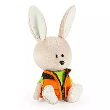 Budi Basa Мягкая игрушка Заяц Антоша в зелёной футболке и безрукавке, 15 см