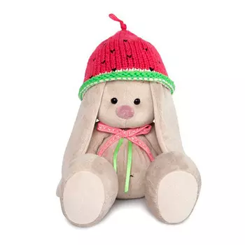 Budi Basa "Зайка Ми в вязаной шапке Арбузик" мягкая игрушка, 23 см