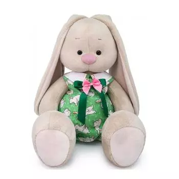 Budi Basa "Зайка Ми в зеленом комбинезоне с кроликами" мягкая игрушка , 34 см