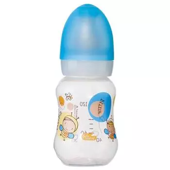 Бутылочка Bebe Confort Classic серия Bee Fantasy PP, латексная соска для молока и воды, 120 мл, 0-6 мес., мультиколор