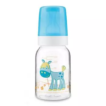 Бутылочка Canpol Cheerful animals тритановая, силиконовая соска, 120 мл, 3+, 11/851prz, лошадка