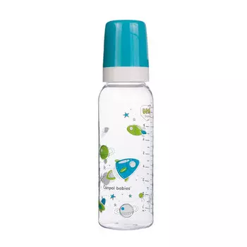 Бутылочка Canpol Machines тритановая, с силиконовой соской, 250 мл, 12+ мес., 11/848, бирюзовая