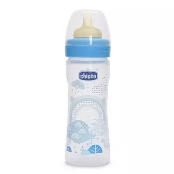 Бутылочка Chicco Well-Being Boy 2 мес.+, латексная соска, перем. поток, РР, 250 мл 310205005