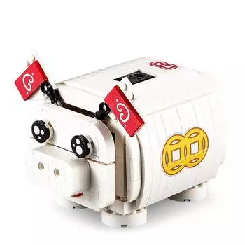 CaDa Конструктор Свинья-копилка, интерактивная, 344 детали