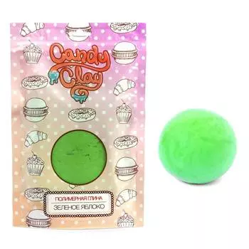 Candy Clay Полимерная кондитерская глина, зеленое яблоко, 100 г