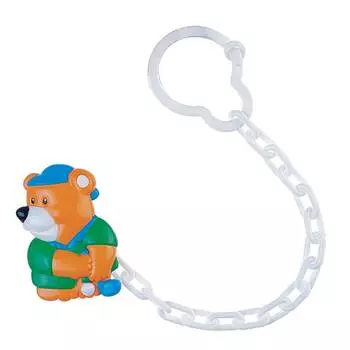 Canpol Animals Клипса-держатель для пустышки, рисунок Мишка, 2/415