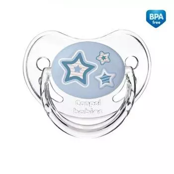 Canpol born baby Пустышка анатомическая силиконовая, 6-18 месяцев, цвет голубой, 22/566