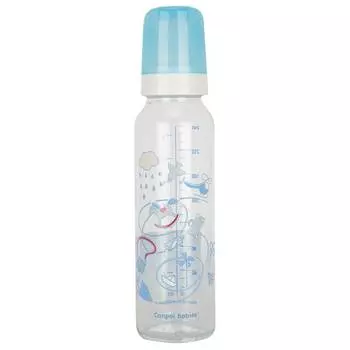 Canpol Бутылочка стеклянная, силиконовая соска, 12+ мес., 240 мл, 42/201