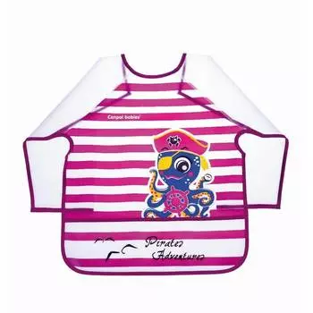 Canpol Фартук с рукавами Pirates, 36м+, розовый