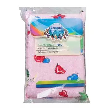 Canpol Губка махровая, цвет розовый