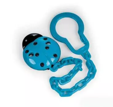 Canpol Клипса-держатель для пустышек "Божья коровка", цвет синий, 10/873