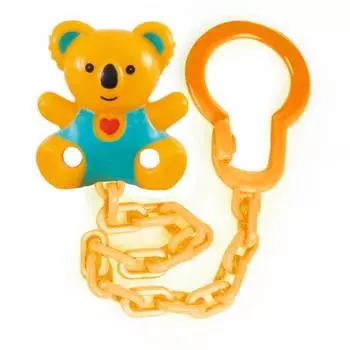 Canpol Клипса-держатель для пустышек "Медвежонок с сердечком", цвет желтый, 10/874