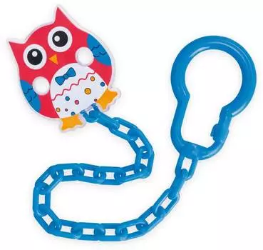 Canpol Клипса-держатель для пустышек "Сова", 0+ месяцев, цвет красный, 10/876