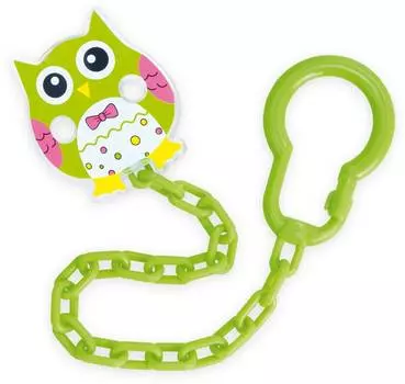 Canpol Клипса-держатель для пустышек "Сова", 0+ месяцев, цвет зеленый, 10/876