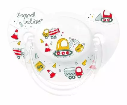 Canpol Machines Пустышка анатомическая силиконовая, 18+ месяцев, цвет белый, 22/555