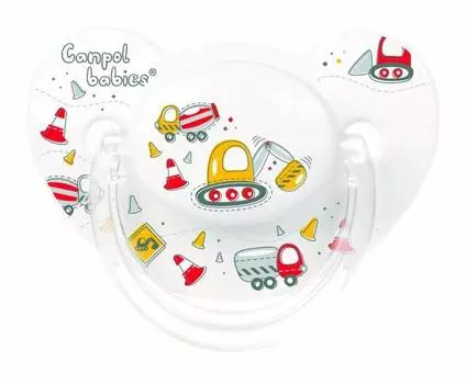 Canpol Machines Пустышка анатомическая силиконовая, 6-18 месяцев, цвет белый, 22/554