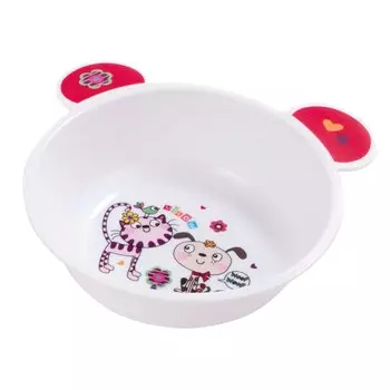 Canpol Миска пластиковая с ушками, 4/415, 4+ мес., красная