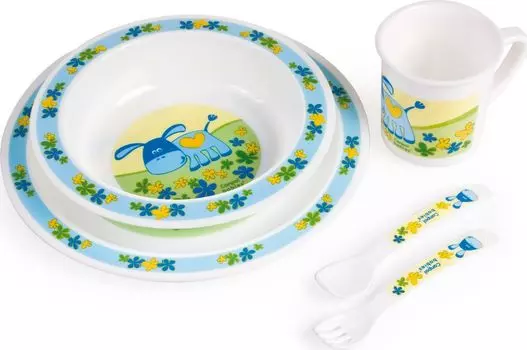 Canpol Набор обеденный пластиковый арт. 4/401, 12+, цвет голубой