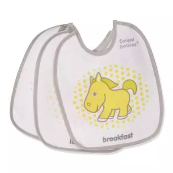 Canpol Нагрудник х/б махровый арт. 2/103, 3 шт., рисунок лошадка