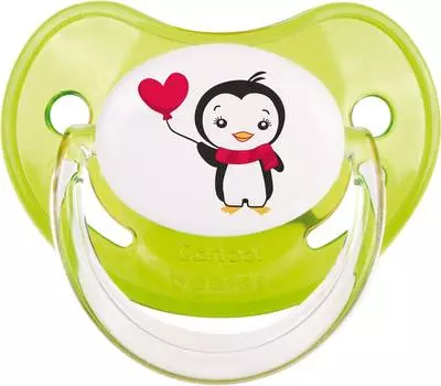 Canpol Penguins Пустышка анатомическая силиконовая, 6-18 месяцев, цвет зеленый, 22/584