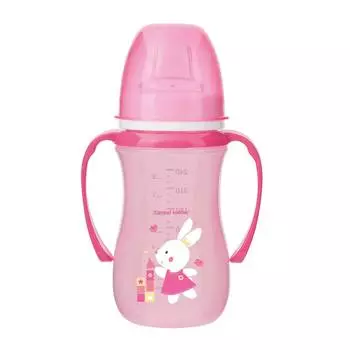 Canpol Поильник-непроливайка Sweet fun с мягким носиком, 6м+, 240 мл, розовый