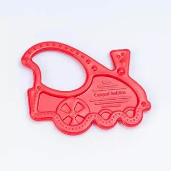 Canpol Прорезыватель мягкий, 0+, 13/118, красный паровозик