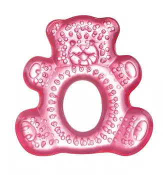 Canpol Прорезыватель водный охлаждающий "Улыбка", 2/224, 0+, красный мишка