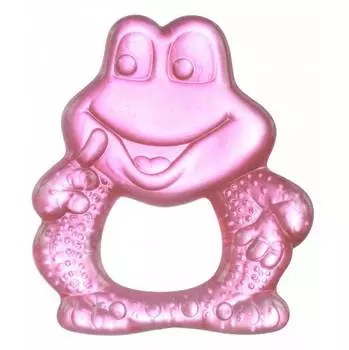 Canpol Прорезыватель водный охлаждающий "Улыбка", 2/224, 0+, розовый лягушонок