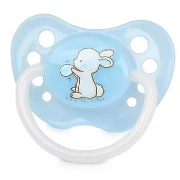 Canpol Пустышка анатомическая Little cuties силиконовая, 6-18 месяцев, цвет голубой, 23/263