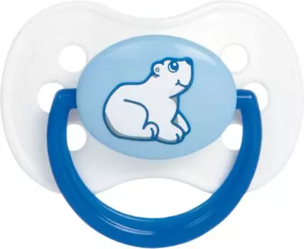 Canpol Пустышка круглая Animals латексная, 0-6 месяцев, цвет синий, 22/593