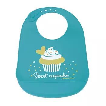 Canpol Силиконовый нагрудник, 74/020, синий