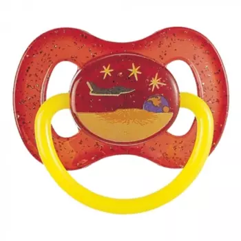Canpol Space Пустышка круглая латексная, 6-18 месяцев, цвет красный, 23/222