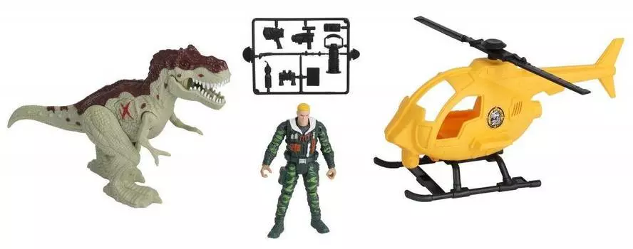 CHAP MEI Игровой набор Охота на Тираннозавра на вертолете 542084