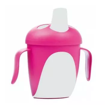 Чашка-непроливайка Canpol Penguins 240 мл, розовая