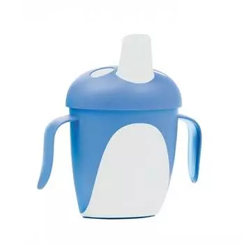 Чашка-непроливайка Canpol Penguins 240 мл, синяя