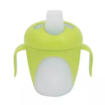 Чашка-непроливайка Canpol Penguins 240 мл, зеленая