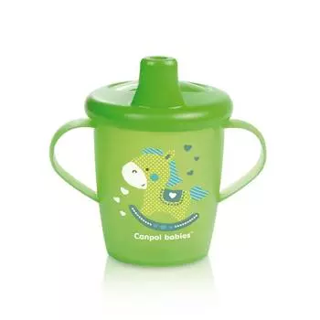 Чашка-непроливайка Canpol Toys 250 мл, зеленая