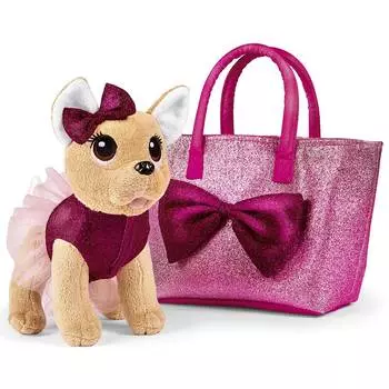 Chi Chi Love Плюшевая собачка с бантиком, 20 см