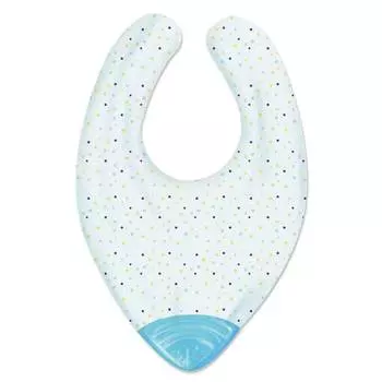 Chicco Gummy Нагрудник с прорезывателем 2-в-1, арт. 00002581200000, 2 мес+, голубой