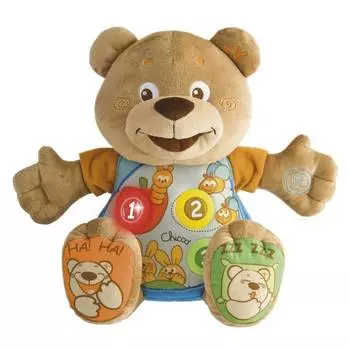 Chicco Интерактивная мягкая игрушка "Мишка", (свет, звук), 37 см