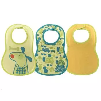 Chicco Нагрудник Easy Meal не пропускает влагу, арт. 00016301300000, 6 +, 3 шт., рисунок: собачка