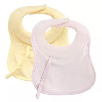 Chicco Нагрудник Milky арт. 00016300100000, 0 мес.+, 2 шт., розовый, желтый