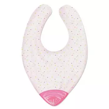 Chicco Нагрудник с прорезывателем Gummy 2-в-1, арт. 00002581100000, 2 мес+, розовый