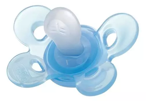 Chicco Пустышка силиконовая "Собачка" Physio Comfort, 0-6 месяцев