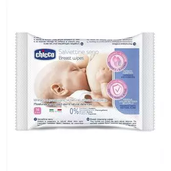Chicco Салфетки для груди очищающие, 16 шт