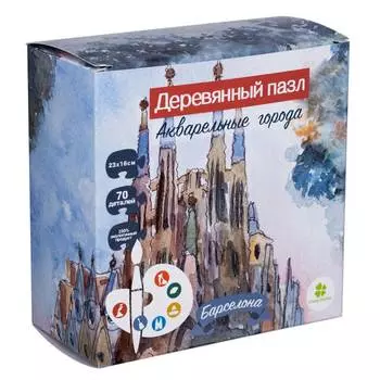 Clever energy Деревянный пазл Барселона, 70 деталей