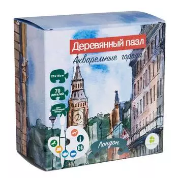 Clever energy Деревянный пазл Лондон, 70 деталей
