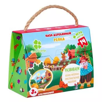 Clever energy Деревянный пазл Репка, 14 деталей